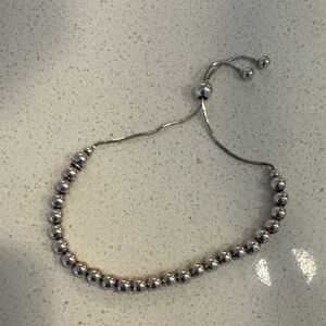 Silver Bead Adjustable Bracelet - Women Jewelry